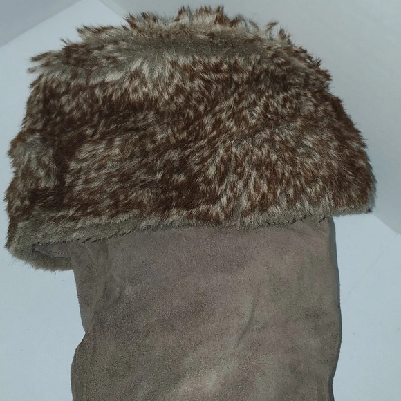 Sam Edelman Fur Fold Versatile High Knee Suede Boot Size 9 - Picture 12 of 16